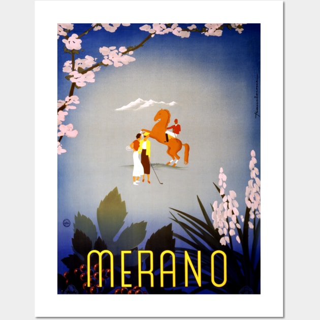 Vintage Travel Poster Merano Italy Wall Art by vintagetreasure